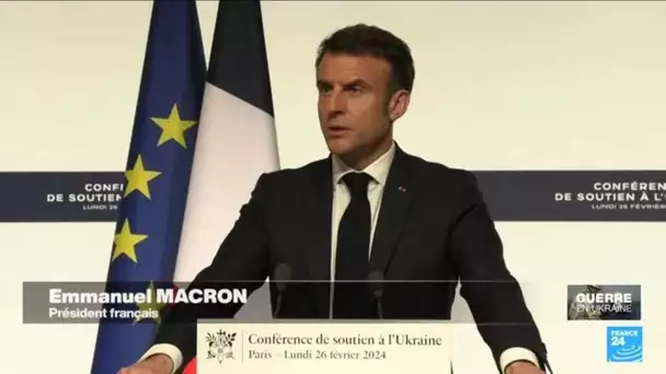 Pour Emmanuel Macron, la question de l'Ukraine s'impose au coeur de la campagne pour les européennes