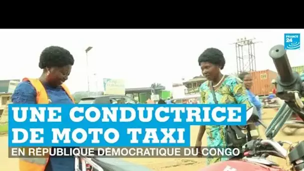 Le quotidien d’une conductrice de moto-taxi en République démocratique du Congo
