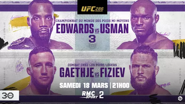 Bande-annonce UFC 286 Londres : La trilogie Usman-Edwards (18 mars 21h RMC Sport 2)