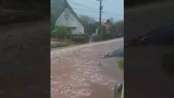 Inondations à Blangerval-Blangermont dans le Pas-de-Calais le 17 avril 2020