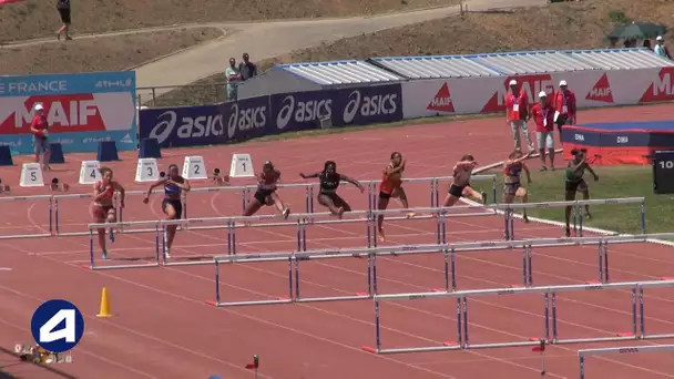 Angers 2019 : Finale 100 m haies Cadettes (Léa Vendome en 13&#039;&#039;31)