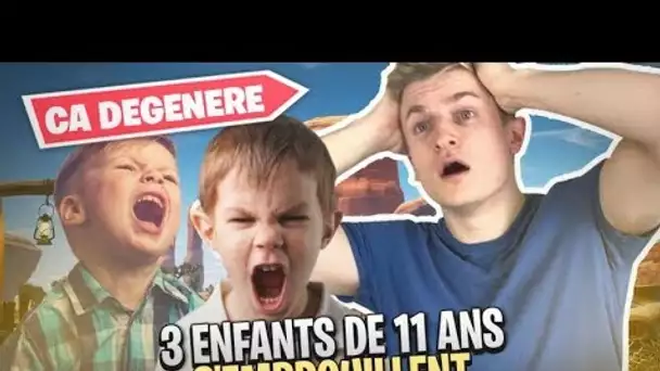 3 ENFANTS DE 11 ANS S'EMBROUILLENT SUR FORTNITE, CA DEGENERE !