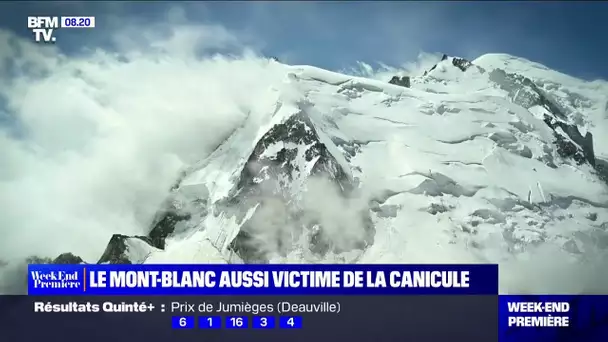 Le Mont Blanc lui aussi victime de la canicule