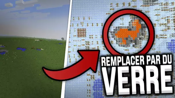 REMPLACER TOUS LES BLOCS D&#039;UN MONDE MINECRAFT PAR DU VERRE ?! - EXPERIENCE