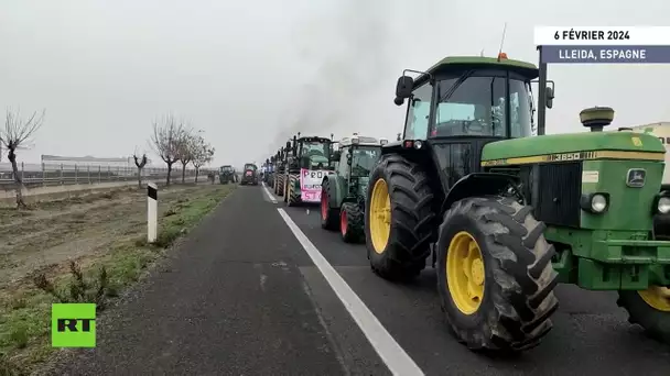 Agriculteurs en colère : des tracteurs ont bloqué l’axe Barcelone-Lleida en Catalogne