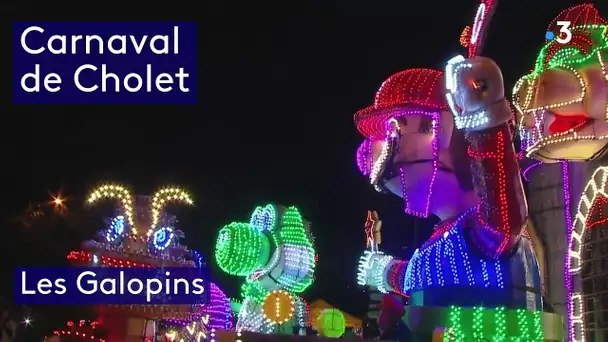Carnaval de nuit de Cholet 2024 - Mario Bros, star du char des Galopins