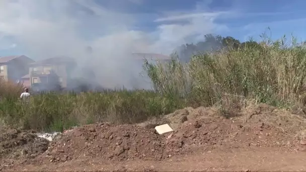 Petit incendie à Borgo en zone périurbaine