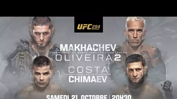 Teaser UFC 294 : La revanche Makhachev-Oliveira, le retour de Chimaev (21 octobre 20h30 RMC Sport 2)
