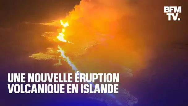 Les images spectaculaires de la nouvelle éruption volcanique en Islande