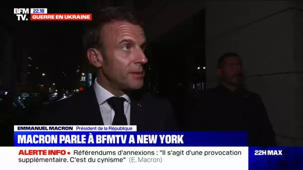 Ukraine: sur BFMTV, Emmanuel Macron appelle à "éviter qu'il y ait l'Ouest contre le reste du monde"