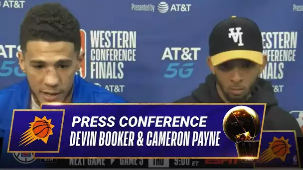 Devin Booker & Cameron Payne On Suns Clutch Win At Home ! 🎤 | Postgame Press Conference