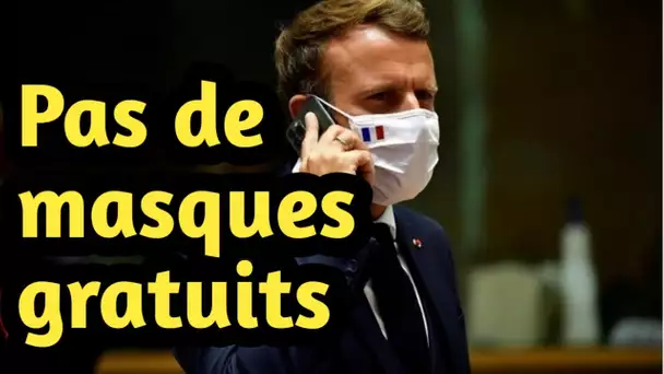 Pas de masques gratuits pour tout le monde : ce n'est pas la "vocation" de l'Etat, balaye Macron