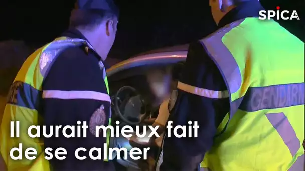 Contrôle routier, il aurait mieux fait de se calmer