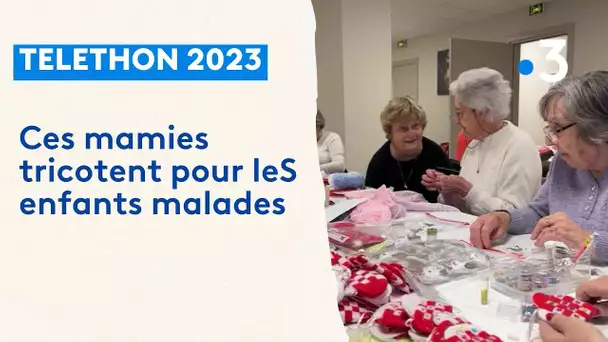 A MOUGINS, DES MAMIES TRICOTENT POUR LE TELETHON