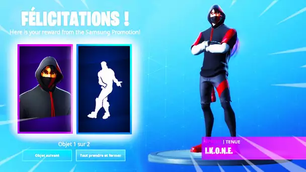 J&#039;AI LE NOUVEAU SKIN A 1000 EUROS SUR FORTNITE ! SKIN IKONIK SAMSUNG S10+