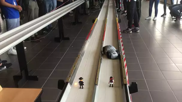 Epreuve d&#039;arrêt au stand avec voiture miniature pour Course en cours 2019 à Schiltigheim