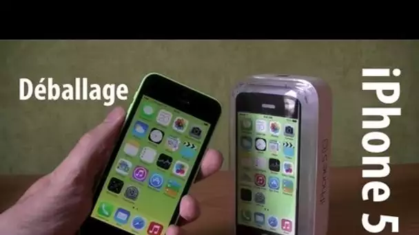 Déballage iPhone 5C VERT et premier démarrage - Apple (Unboxing) en Français