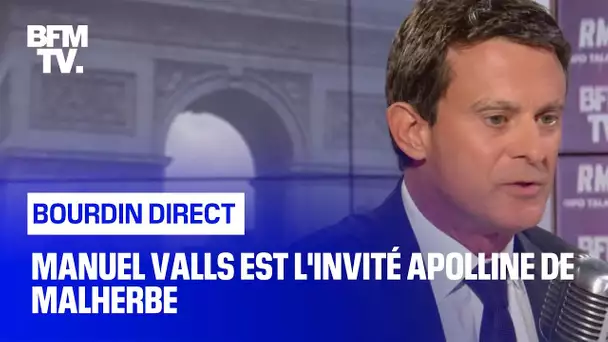 Manuel Valls face à Apolline de Malherbe en direct