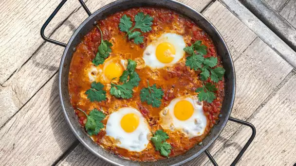 RECETTE #74 - Shakshuka, tomates & poivrons, oeuf - Fabrice Mignot