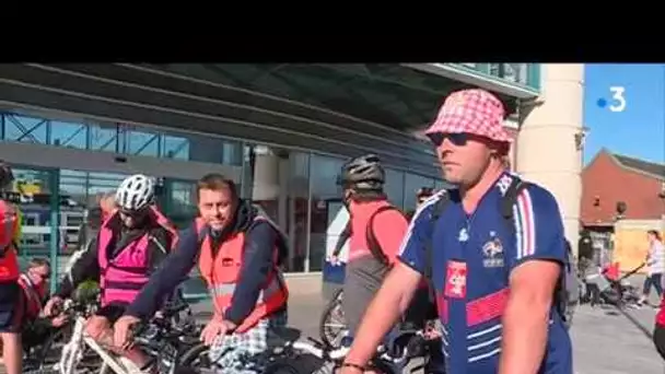 Béthune : manifestation à vélo contre la suppression de la ligne de train vers Saint-Pol