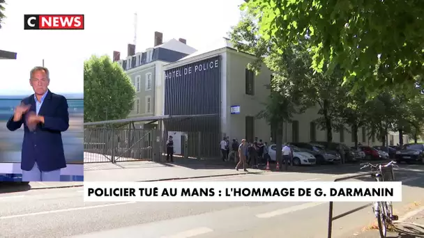 Policier tué au Mans : l'hommage de Gérald Darmanin