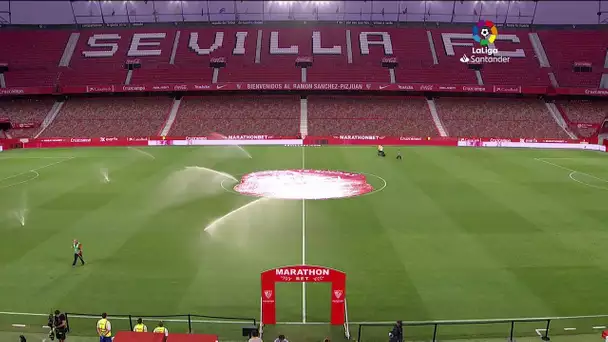 Calentamiento Sevilla FC vs RCD Mallorca