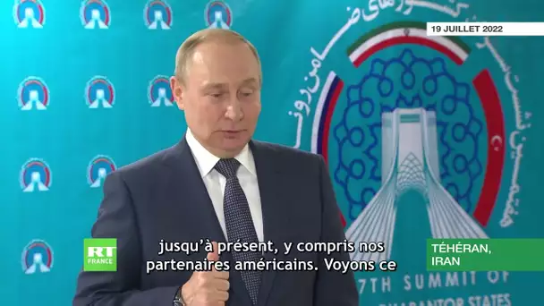Le président russe s'exprime sur l’exportation des céréales d'Ukraine