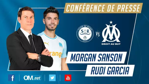 Reims - OM l La Conférence de Morgan Sanson et Rudi Garcia