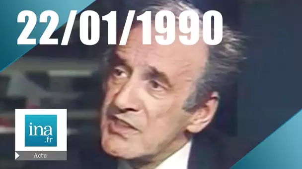 19/20 FR3 : émission du 22 janvier 1990 | Elie Wiesel prix Nobel de la Paix | Archive INA