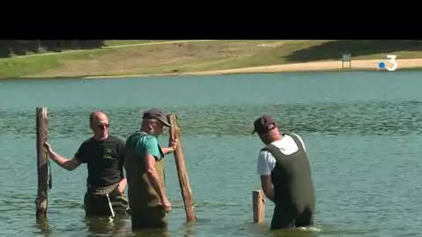 Des récifs artificiels installés dans un lac du Lot pour favoriser la reproduction des poissons