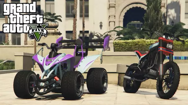 GTA 5 - STUNT AVEC LES NOUVEAUX VEHICULES (Manchez, quad etc) + NOUVEAU MOD GRAPHIQUE