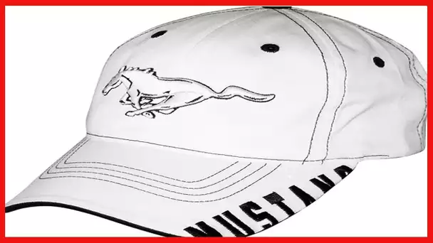 Ford Mustang Bill Edge White Baseball Cap