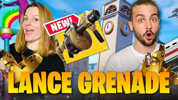 ON VOLE DES COURONNES A TILTED TOWERS AVEC LE LANCE GRENADE ! MISE A JOUR FORTNITE DUO FR