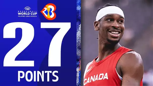 Shai Gilgeous-Alexander GOES OFF For 27 PTS, 13 REBS & 6 AST In #FIBAWC Action vs France!