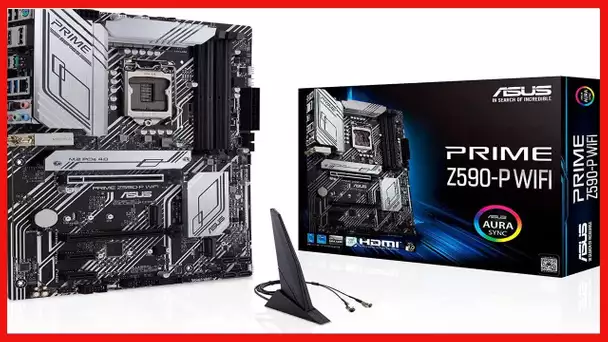 ASUS Prime Z590-P WiFi LGA 1200 (Intel 11th/10th Gen) ATX Motherboard (PCIe 4.0, 10+1 Power Stages