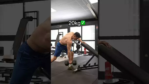 Single arm dumbbell row challenge !! 😱😱