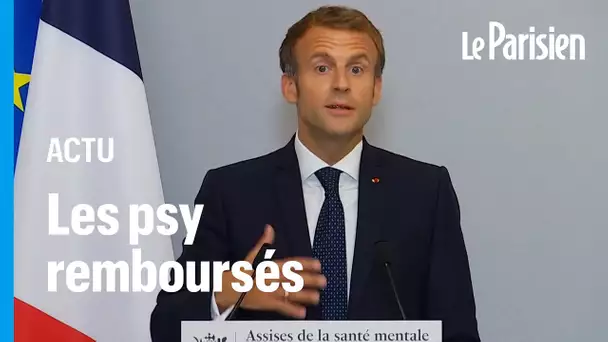 Les séances chez le psychologue remboursées sur prescription, annonce Macron