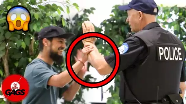 Un jeune skater attaque un officier de police | Juste Pour Rire les Gags