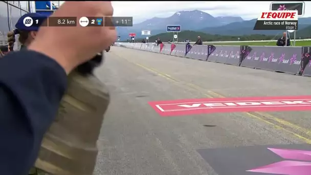 Truls Korsaeth lève les bras par erreur sur la 2e étape de l&#039;Arctic Race of Norway