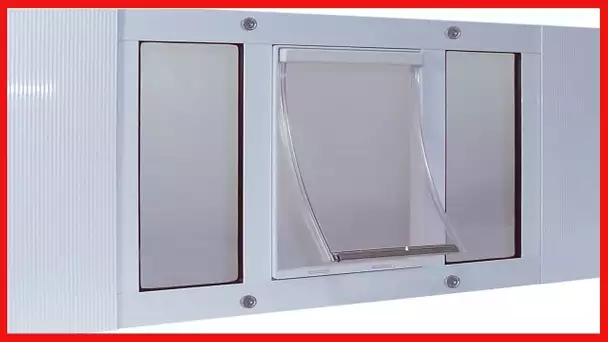 Ideal Pet Products Aluminum Sash Window Pet Door, Adjustable to Fit Window Widths from 27" to 32",