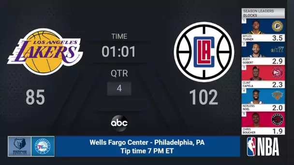 Lakers @ Clippers | NBA on ABC Live Scoreboard