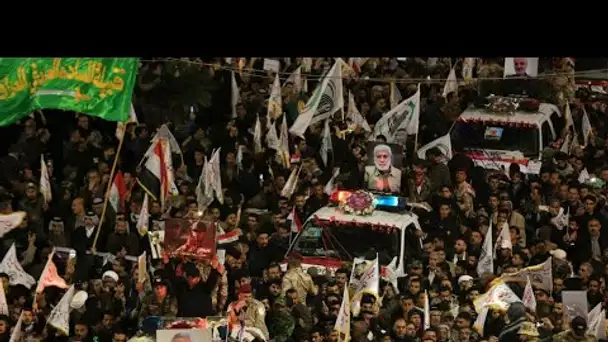 À Bagdad, une foule d'Irakiens aux funérailles du général iranien Soleimani