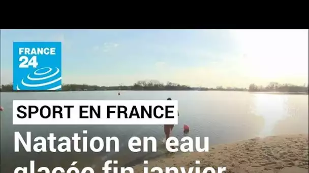France : préparation pour les championnats de France de natation en eau glacée à la fin janvier