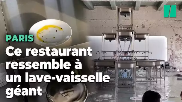 Un restaurant à Paris sert à manger dans des assiettes sales