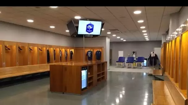 Le vestiaire des Bleus au Stade de France