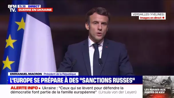Emmanuel Macron: "Nous devons nous préparer à d'éventuelles sanctions" de la part de la Russie