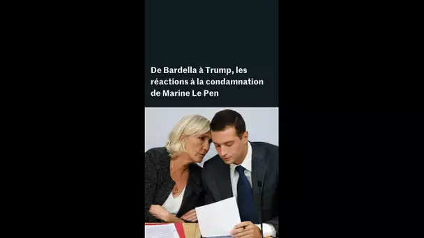 De Jordan Bardella à Donald Trump, voici les réactions à la condamnation de Marine Le Pen