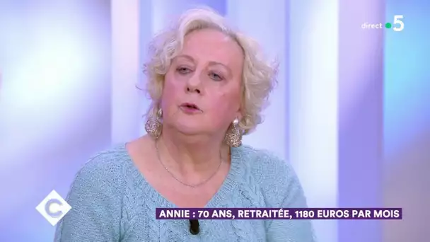 Annie : 70 ans, retraitée, 1180 euros par mois - C à Vous - 28/11/2019
