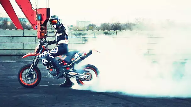 SUPERMOTARD ! BURN, WHEELINGS & T-SHIRTS