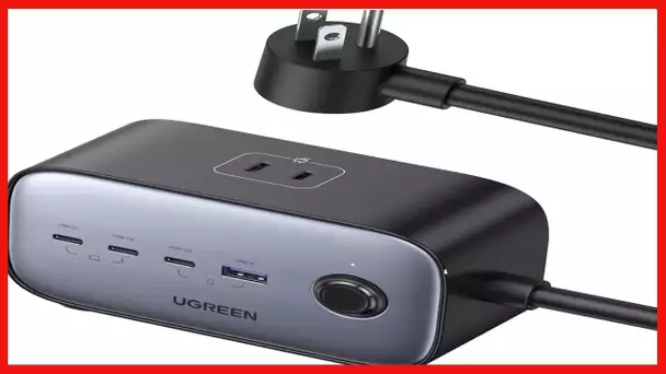 UGREEN 100W USB C Charging Station, DigiNest Pro Desktop GaN Charger, Multiple Power Strip with 3 AC